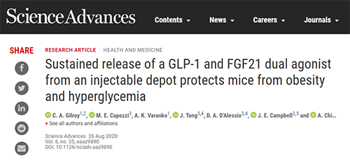 GLP1-ELP和ELP-FGF21协同治疗具有减肥作用 k8凯发国际
